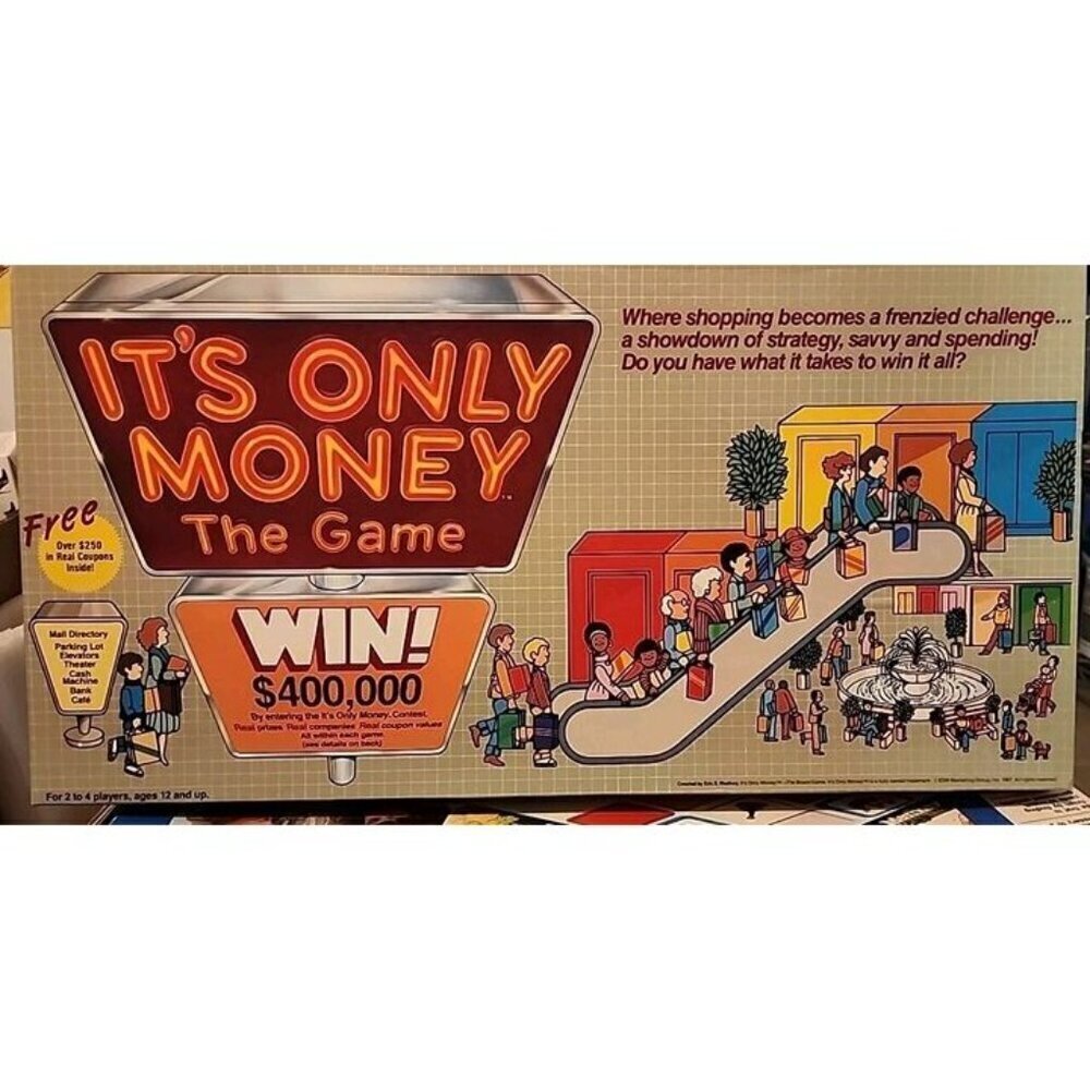 New VTG 1987 It's Only Money The Game Board Game Mall Strategy NEW